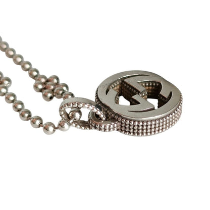 Gucci Interlocking Ball Chain Necklace Silver — view 2