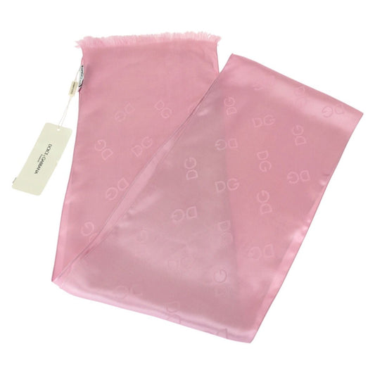 Dolce & Gabbana Pink Silk Scarf