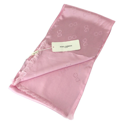 Dolce & Gabbana Pink Silk Scarf — view 5