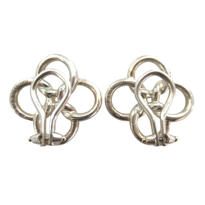 Tiffany & Co Elsa Peretti Quadro Folio Clover Clip Earrings 925 Sterling Silver — view 2