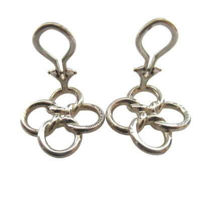 Tiffany & Co Elsa Peretti Quadro Folio Clover Clip Earrings 925 Sterling Silver — view 3