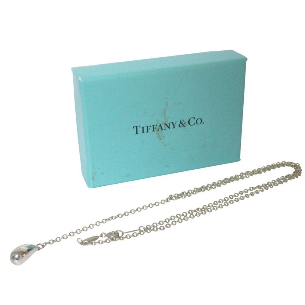 Tiffany & Co Teardrop Lariat Necklace Pendant 925 Sterling Silver — view 5