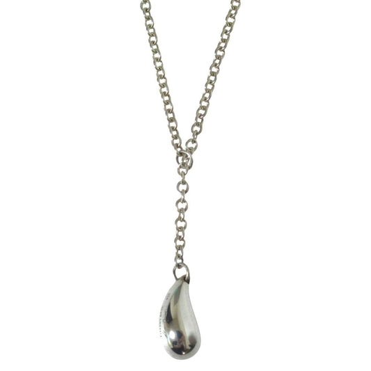 Tiffany & Co Teardrop Lariat Necklace Pendant 925 Sterling Silver