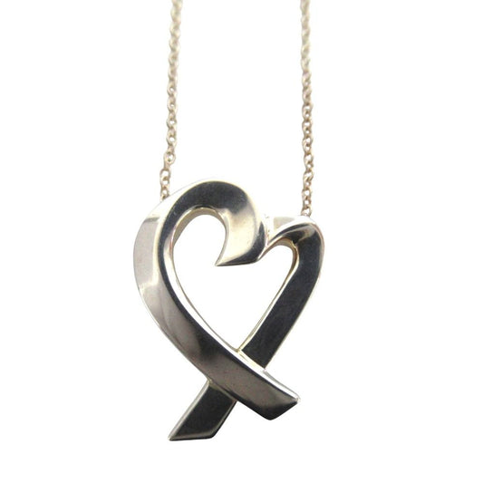 Tiffany & Co Paloma Picasso Loving Heart Necklace Pendant 925 Sterling Silver