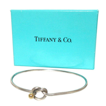 Tiffany & Co Vintage Love Knot Bangle Bracelet 925 750 Combination Silver Gold — view 5