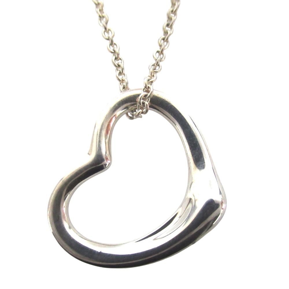 Tiffany & Co Elsa Peretti Open Heart Necklace Pendant 925 Sterling Silver — view 2