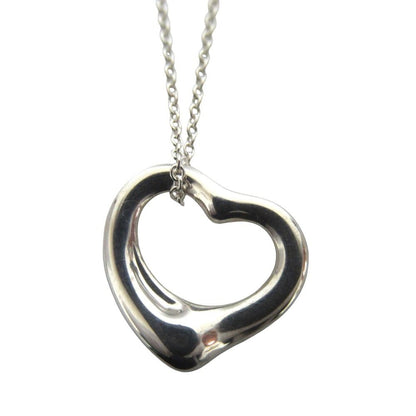 Tiffany & Co Elsa Peretti Open Heart Necklace Pendant 925 Sterling Silver