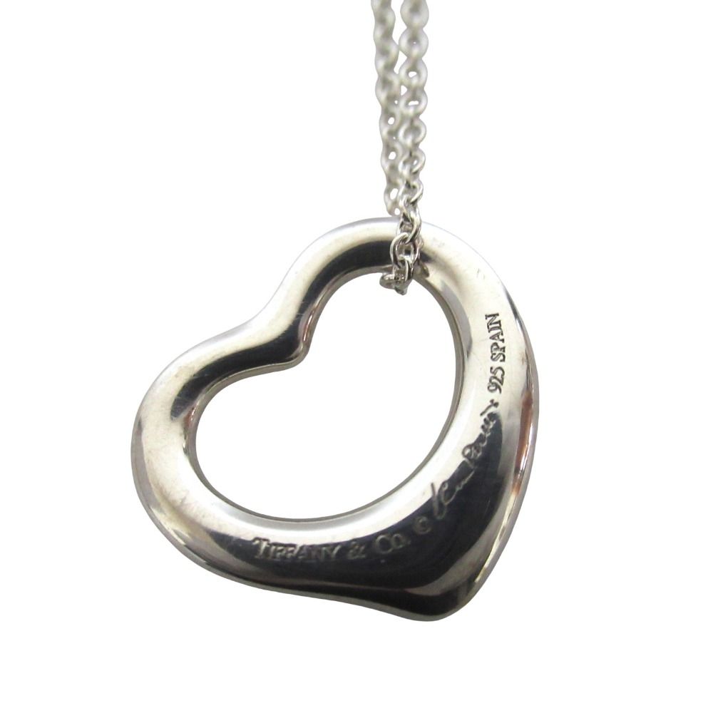 Tiffany & Co Elsa Peretti Open Heart Necklace Pendant 925 Sterling Silver — view 2