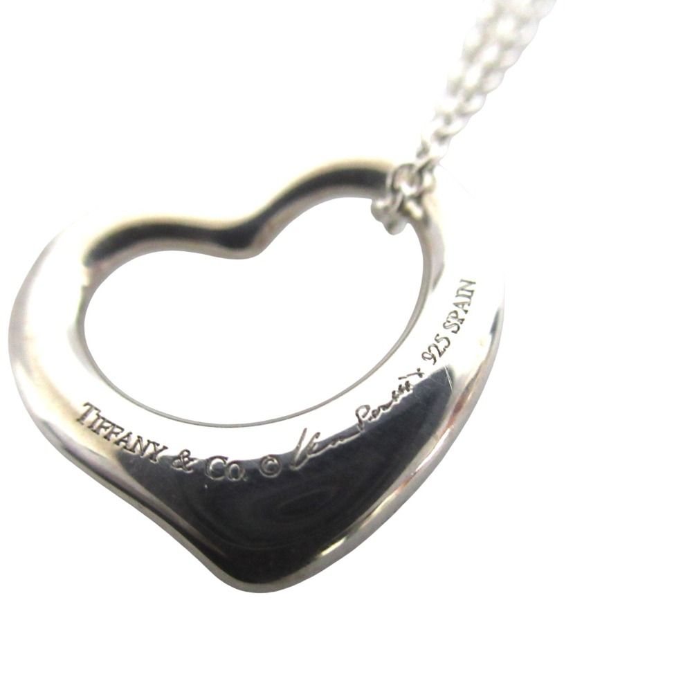 Tiffany & Co Elsa Peretti Open Heart Necklace Pendant 925 Sterling Silver — view 3
