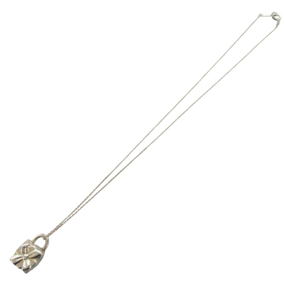 Tiffany & Co Present Box Motif Necklace Pendant 925 Sterling Silver — view 4