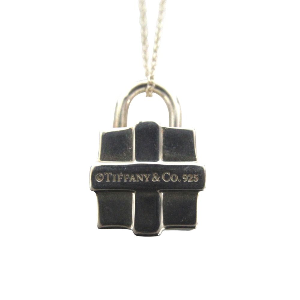 Tiffany & Co Present Box Motif Necklace Pendant 925 Sterling Silver — view 2