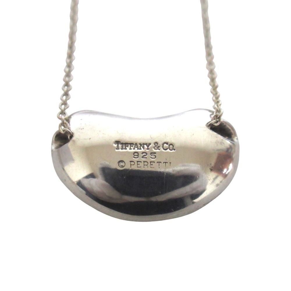 Tiffany & Co Elsa Peretti Bean Necklace Pendant 925 Sterling Silver