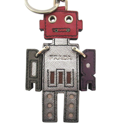 Prada Saffiano Leather Robot Key Holder Bag Charm Multicolor — view 2