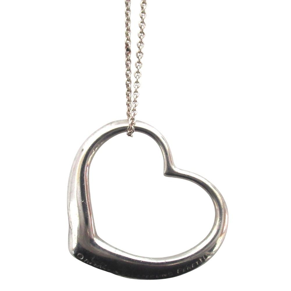 Tiffany & Co Vintage Elsa Peretti Open Heart Large Long Necklace 925 Sterling — view 2