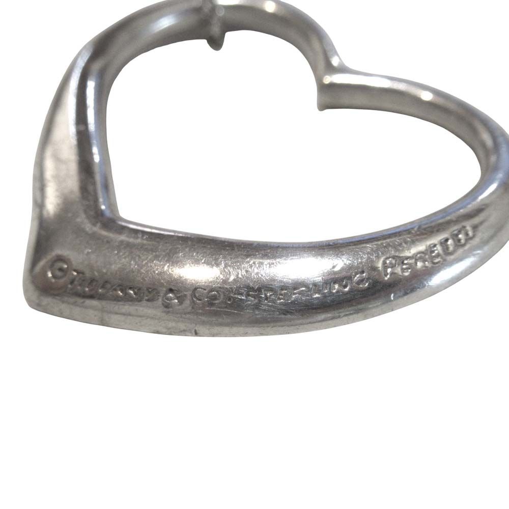 Tiffany & Co Vintage Elsa Peretti Open Heart Large Long Necklace 925 Sterling — view 3