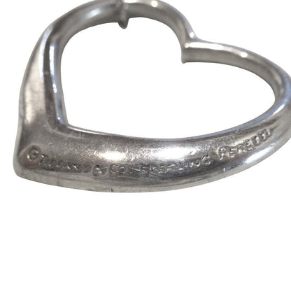 Tiffany & Co Vintage Elsa Peretti Open Heart Large Long Necklace 925 Sterling — view 3