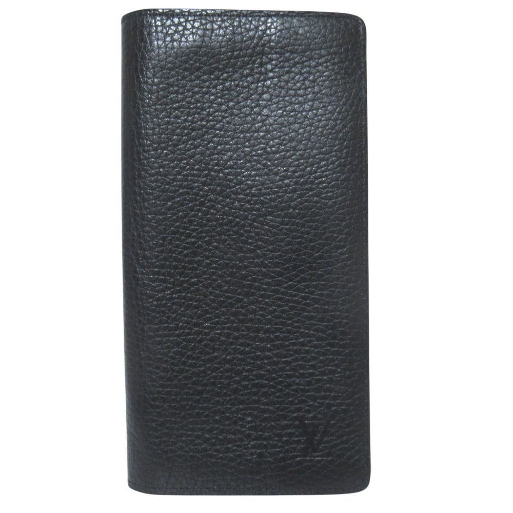 Louis Vuitton Portefeuille Brazza Taurillon Leather Wallet Bifold Black