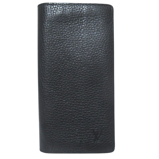 Louis Vuitton Portefeuille Brazza Taurillon Leather Wallet Bifold Black