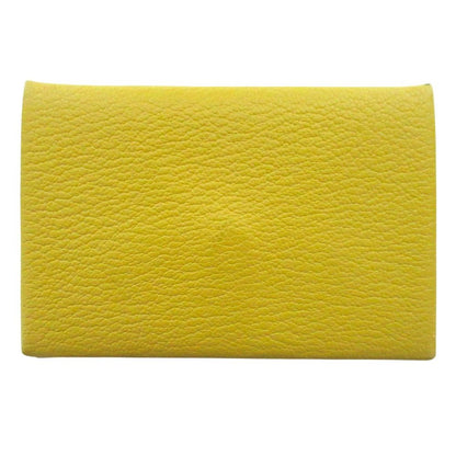 Hermes Chevre Calvi Card Case Johnunapur Yellow