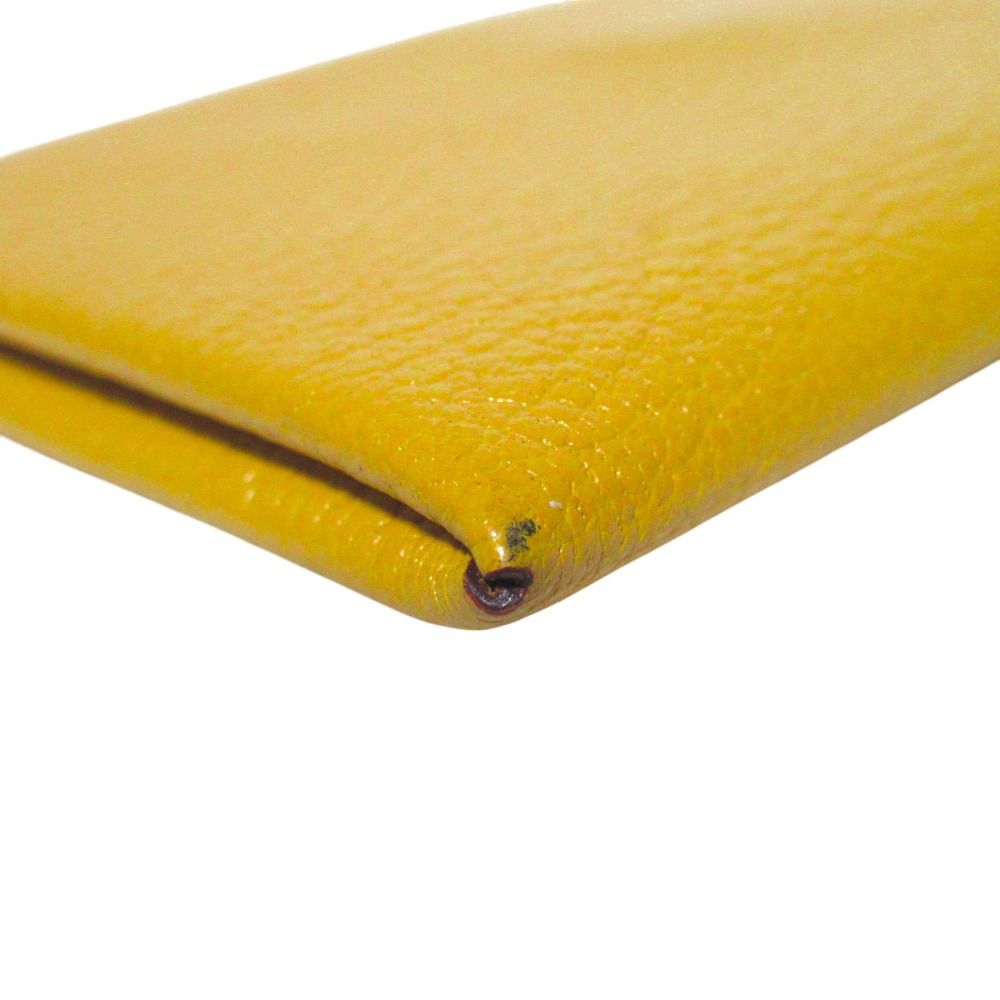 Hermes Chevre Calvi Card Case Johnunapur Yellow — view 4