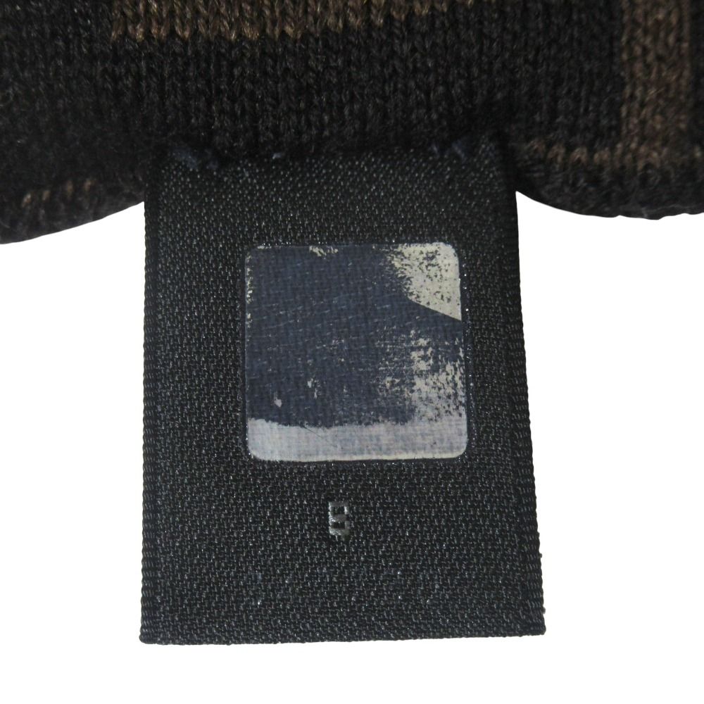 Fendi Zucca Pattern Knit Scarf Brown Black — view 5