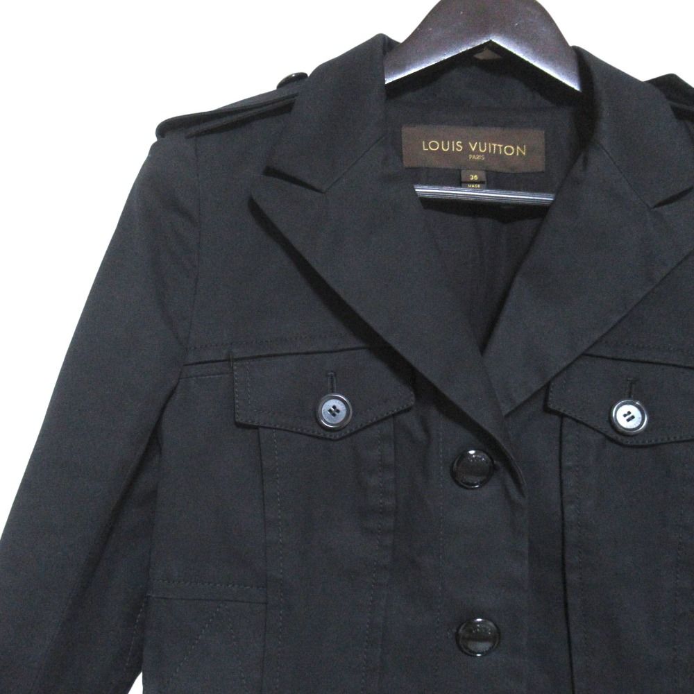 Louis Vuitton Single Military Jacket 36 Black — view 3