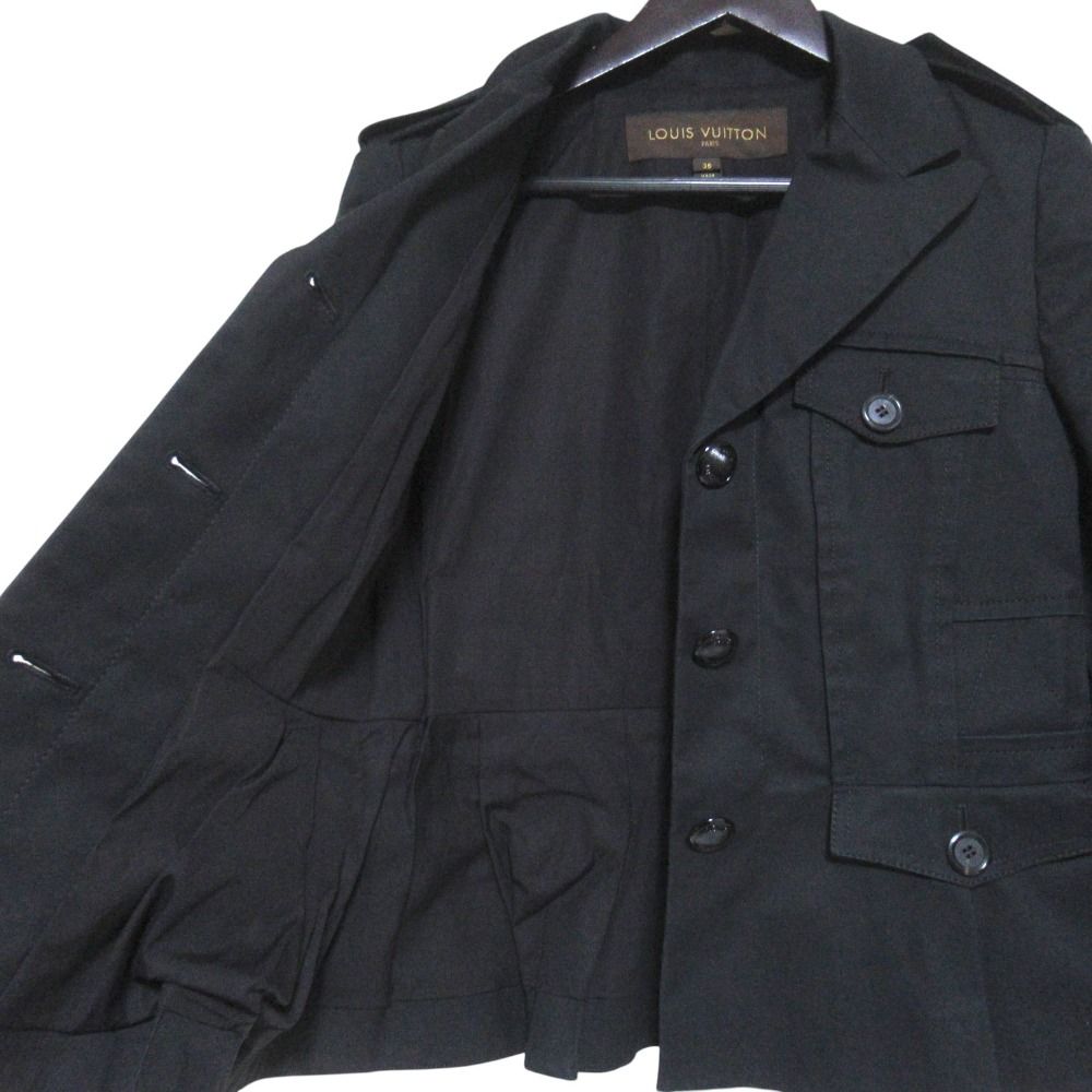 Louis Vuitton Single Military Jacket 36 Black — view 4