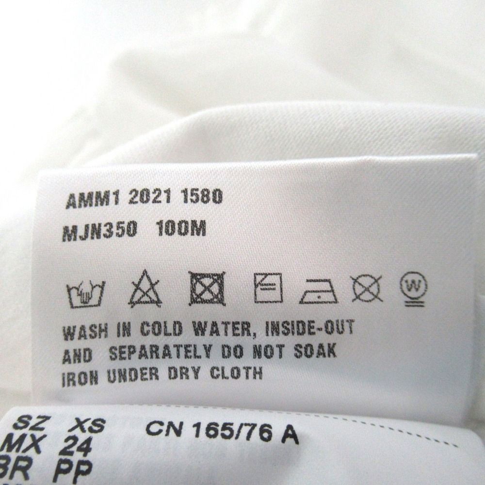 Miu Miu Miu Logo Print Frill Color Puff Sleeve Pullover Blouse XS White Sweater — view 8