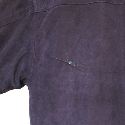 Gucci Era Suede Leather Padded Bomber Jacket 42 Purple — view 9