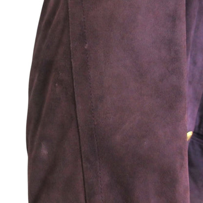 Gucci Era Suede Leather Padded Bomber Jacket 42 Purple — view 8
