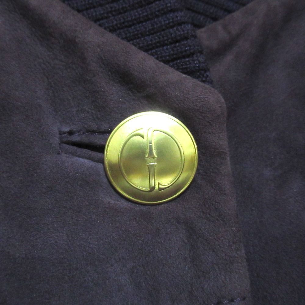 Gucci Era Suede Leather Padded Bomber Jacket 42 Purple — view 6
