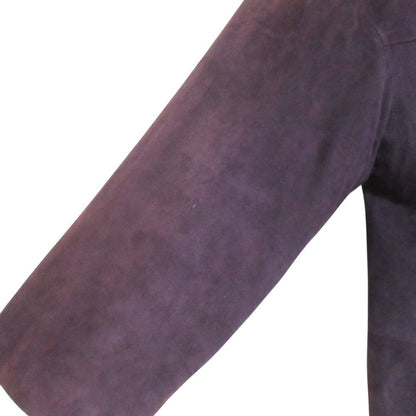 Gucci Era Suede Leather Padded Bomber Jacket 42 Purple — view 7