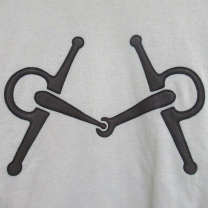 Hermes Horsebit Leather Patch Sweatshirt Shirt S Beige — view 4