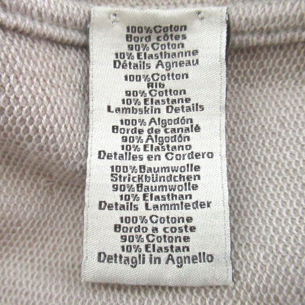 Hermes Horsebit Leather Patch Sweatshirt Shirt S Beige — view 6