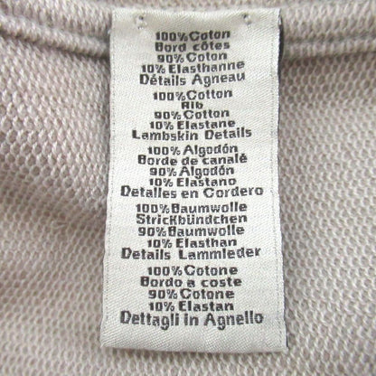 Hermes Horsebit Leather Patch Sweatshirt Shirt S Beige — view 6