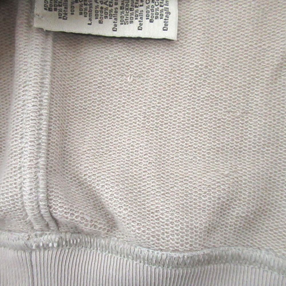 Hermes Horsebit Leather Patch Sweatshirt Shirt S Beige — view 5