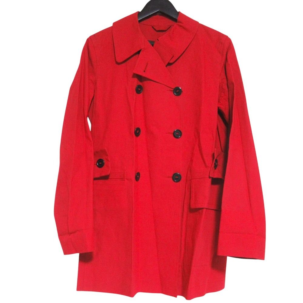 Louis Vuitton Mackintosh Rubberized Short Trench Coat 40 Red