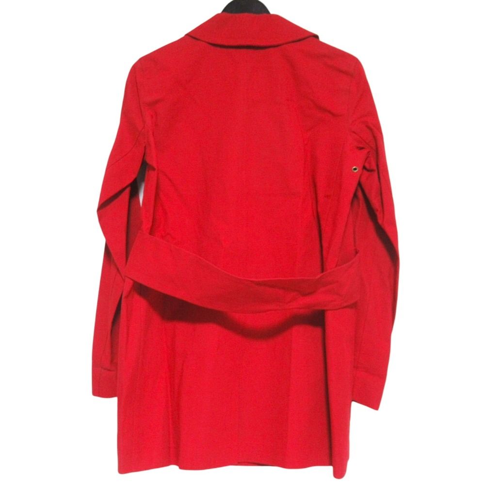 Louis Vuitton Mackintosh Rubberized Short Trench Coat 40 Red — view 2