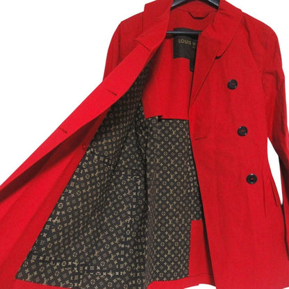 Louis Vuitton Mackintosh Rubberized Short Trench Coat 40 Red — view 4
