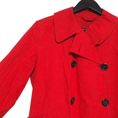 Louis Vuitton Mackintosh Rubberized Short Trench Coat 40 Red — view 3