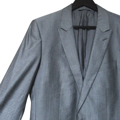 Dolce & Gabbana Martini Herringbone Pattern Wool Silk Tailored Jacket Gilet — view 4