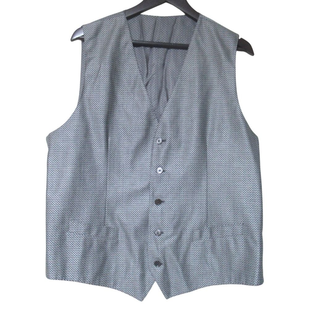 Dolce & Gabbana Martini Herringbone Pattern Wool Silk Tailored Jacket Gilet — view 7