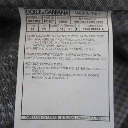 Dolce & Gabbana Martini Herringbone Pattern Wool Silk Tailored Jacket Gilet — view 9