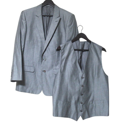 Dolce & Gabbana Martini Herringbone Pattern Wool Silk Tailored Jacket Gilet