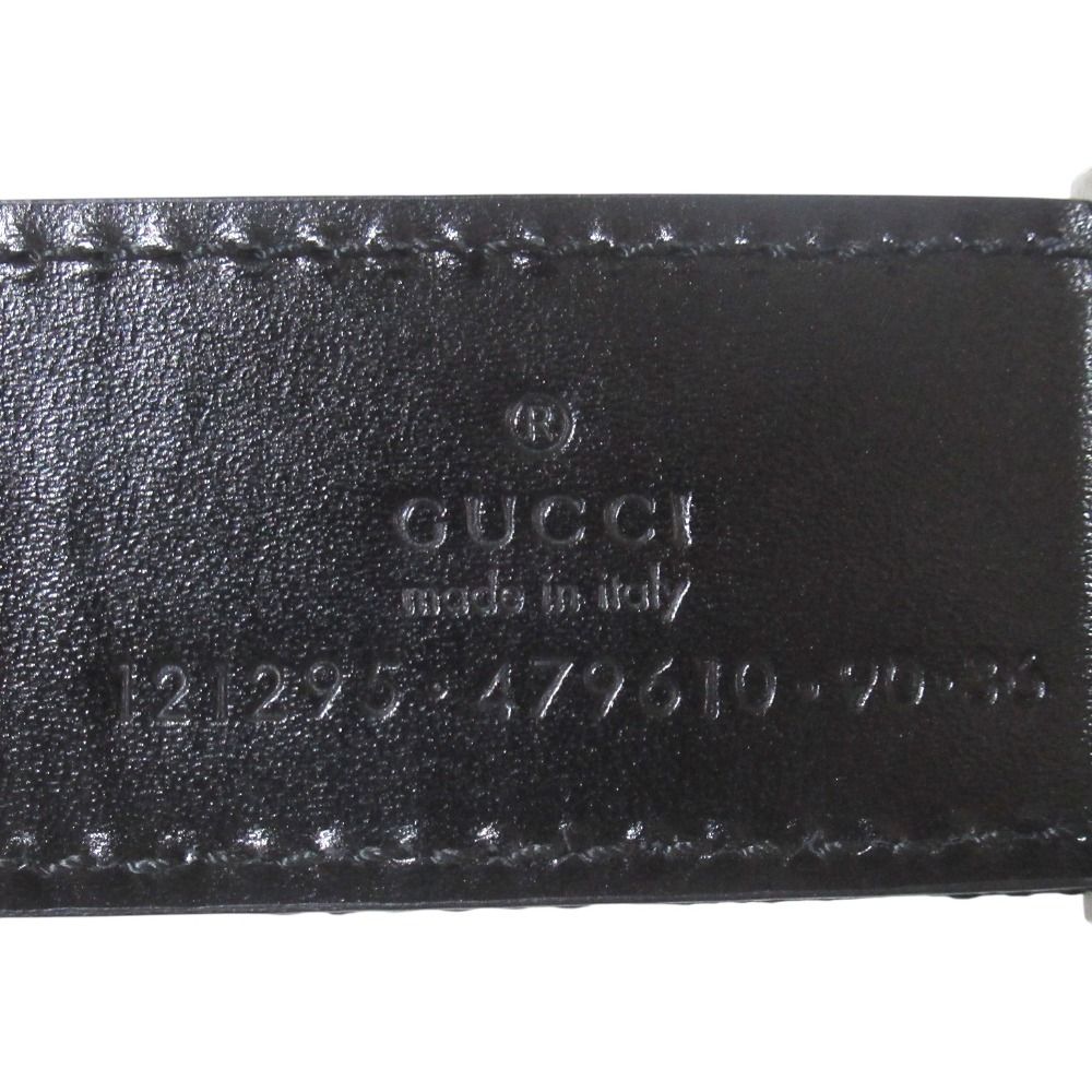 Gucci GG Jacquard Reversible Leather Belt 90 36 Black — view 9