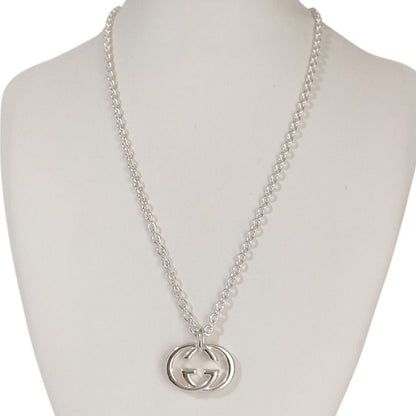Gucci Interlocking Chain Pendant Necklace Silver — view 8