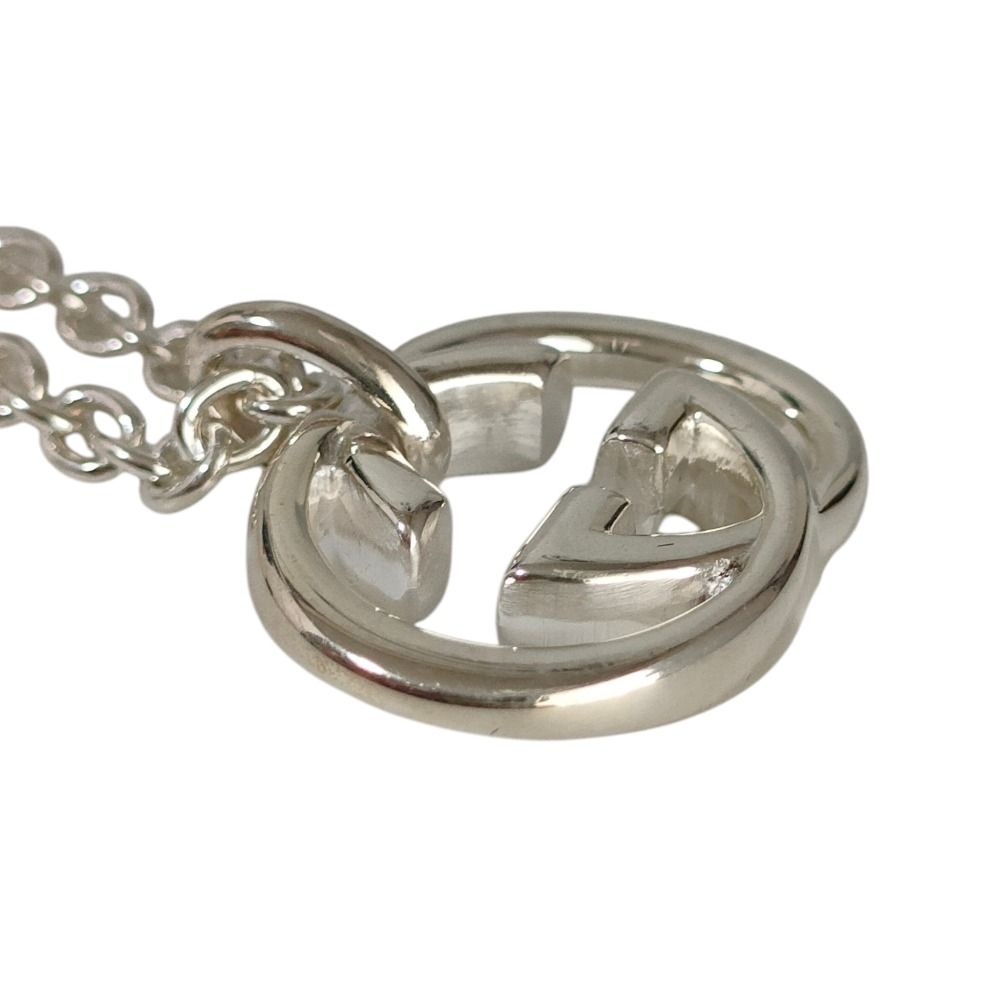 Gucci Interlocking Chain Pendant Necklace Silver — view 2