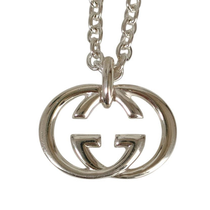 Gucci Interlocking Chain Pendant Necklace Silver