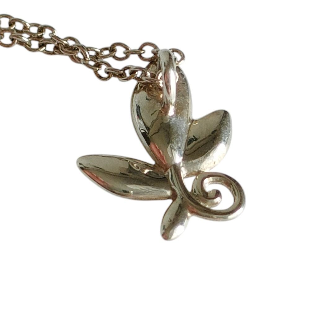 Tiffany & Co Paloma Picasso 925 Leaf Motif Chain Silver Necklace — view 3