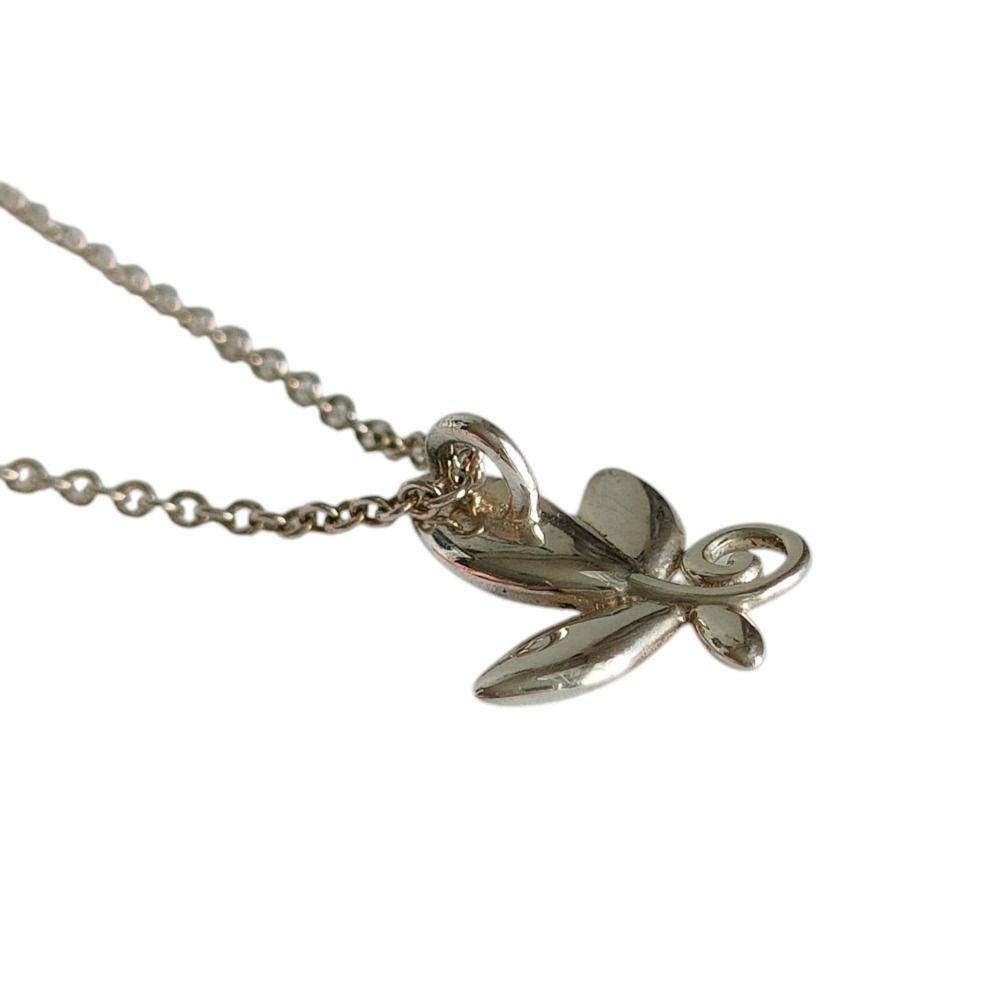 Tiffany & Co Paloma Picasso 925 Leaf Motif Chain Silver Necklace — view 2